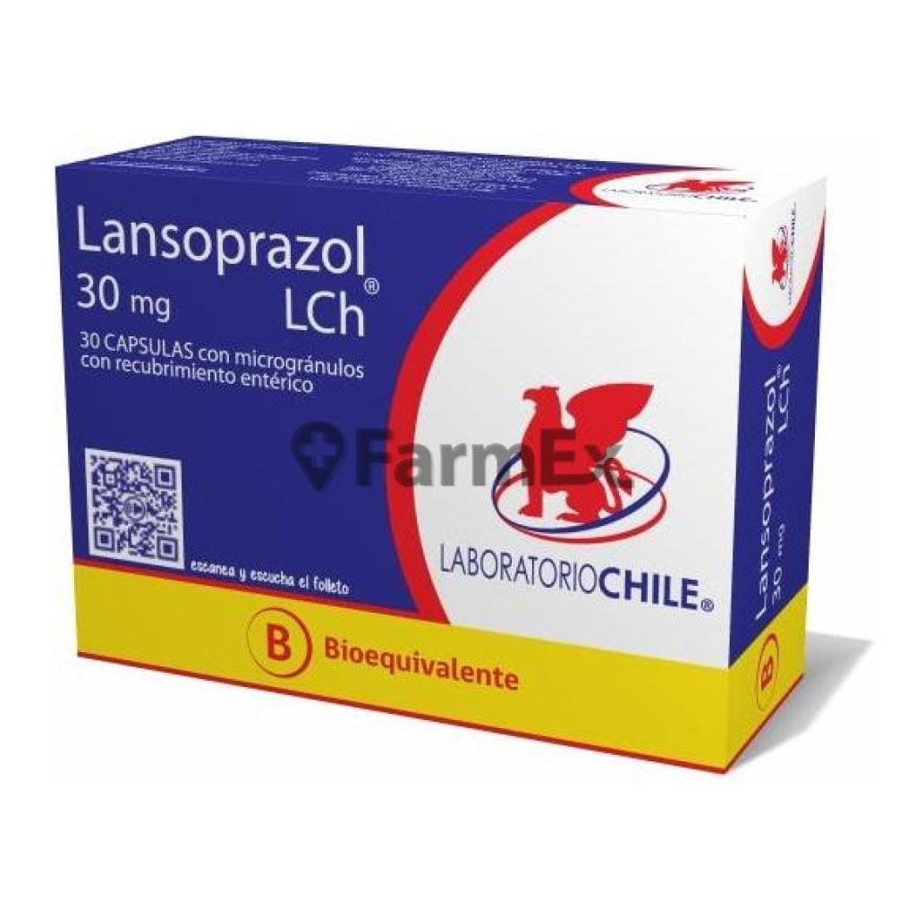 Lansoprazol 30 mg x 30 cápsulas Farmex-Fonasa-Persistente